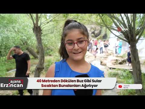 40 Metreden Dökülen Buz Gibi Sular Sıcaktan Bunalanları Ağırlıyor