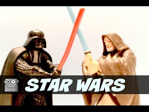 STAR WARS A New Hope Figurines Luke Skywalker Han Solo Princess Leia Darth Vader Video