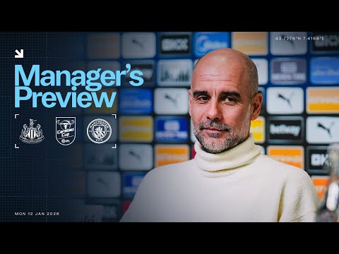 LIVE! MANAGER PREVIEW | Pep Guardiola | Newcastle v Man City | Carabao Cup