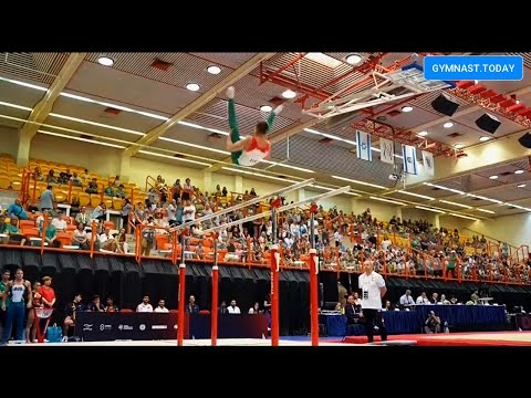 Top 3 in Men's Parallel Bars Final - 2023 Tel Aviv Gymnastics World Challenge Cup
