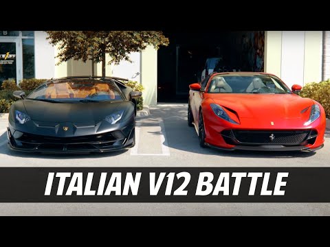 V12 Battle: Lambo Aventador SVJ vs Ferrari 812 GTS