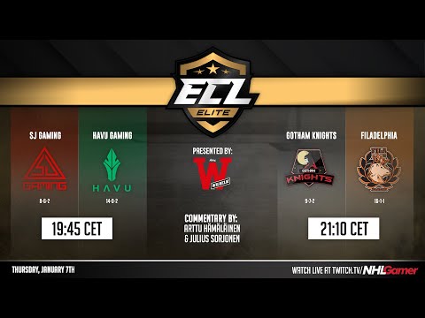 SJ Gaming vs HAVU Gaming & Gotham Knights vs FILADELPIHA - ECL 11 (Elite) | NHL 21 EASHL 6s