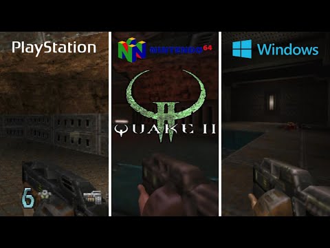 Quake II [1997] PS1 vs Nintendo 64 vs PC (Graphics Comparison)
