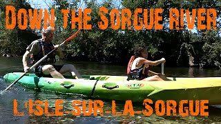 preview picture of video 'Down the Sorgue river on canoe, L'Isle-sur-la-Sorgue, South of France'