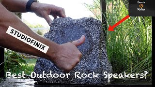 Studiofinix Outdoor Rock Waterproof Speakers, Sound and Water Test...