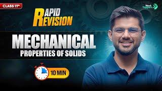 Mechanical Properties of Solids | CBSE Class 11th Physics | Full Chapter in 🔟 Mins🔥 | Rapid Revision