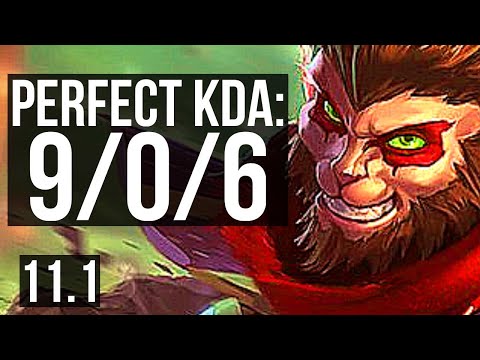 WUKONG vs GRAGAS (TOP) | 9/0/6, 800+ games, Legendary, 1.2M mastery | NA Diamond | v11.1
