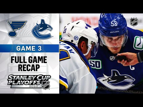 NHL PS4. 2020 STANLEY CUP PLAYOFFS FIRST ROUND GAME 3 WEST: BLUES VS CANUCKS. 08.16.2020. (NBCSN) !