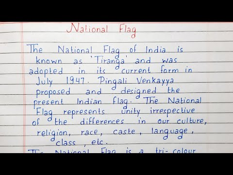 Write a short essay on National Flag | Essay Writing | English