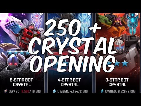 EPIC 250 + CRYSTAL OPENING! - 2 x 4 STAR BOT CRYSTALS! - TRANSFORMERS: Forged To Fight