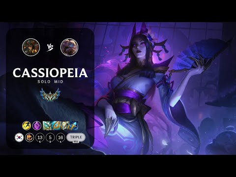 Cassiopeia Mid vs Poppy - KR Challenger Patch 13.1