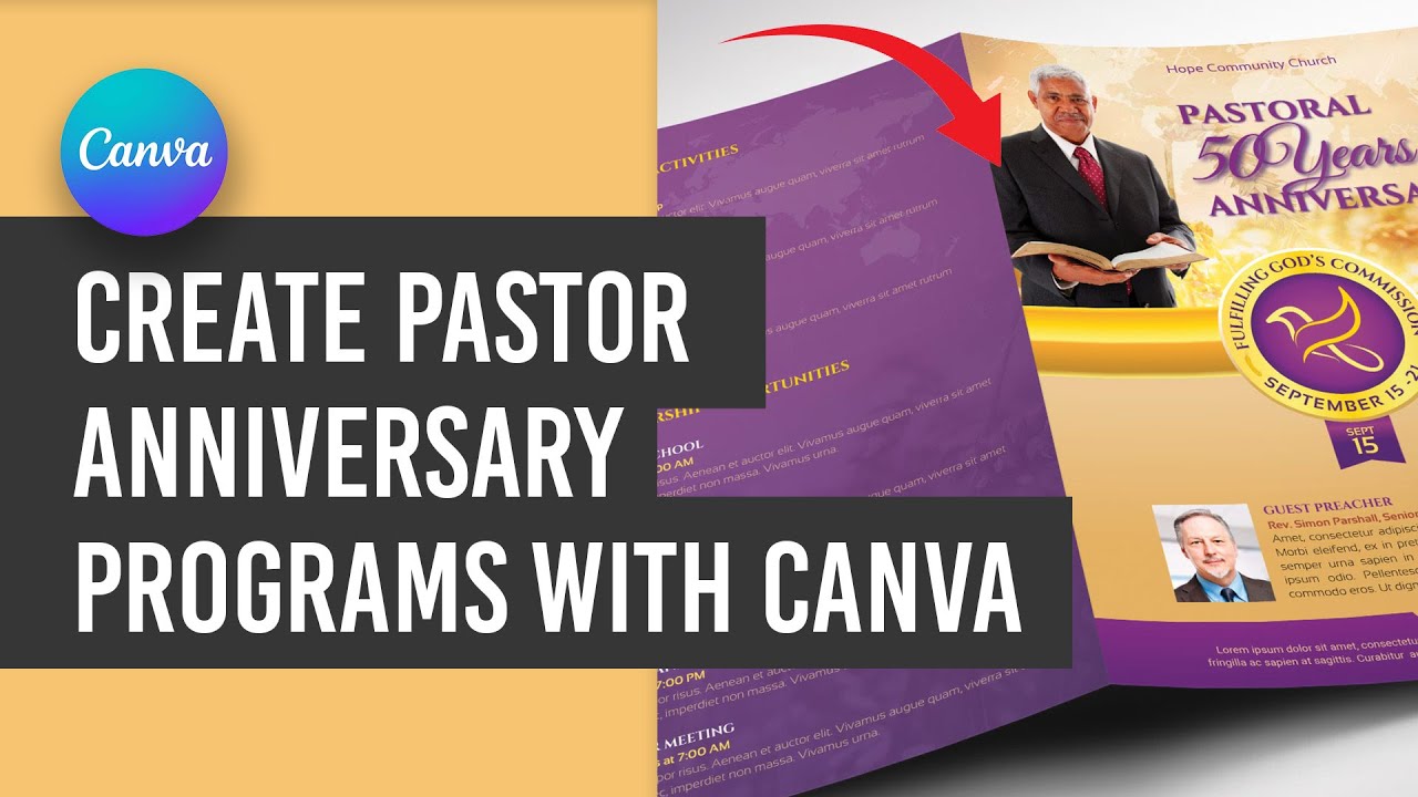 How to Design Stunning Pastor Anniversary Programs with Canva | Godserv Designs Podcast