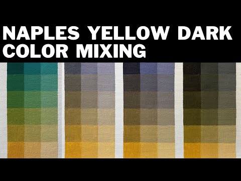 Genuine Naples Yellow Dark Color Mixing #naplesyellow #oilpaint #colormixing