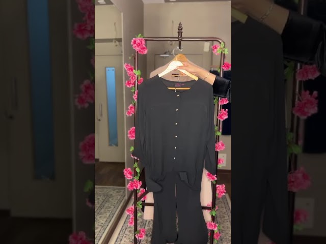 PREMIUM BLACK FLOWY SET