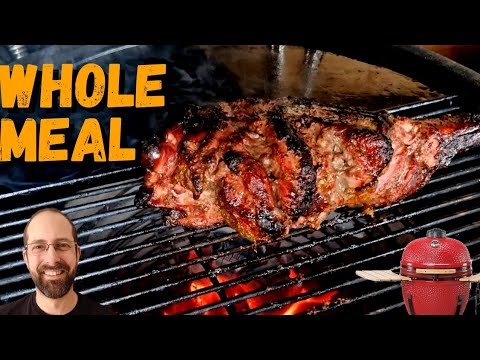 SPRING LAMB ON THE KAMADO BONO GRANDE || WHOLE MEAL ON THE BBQ