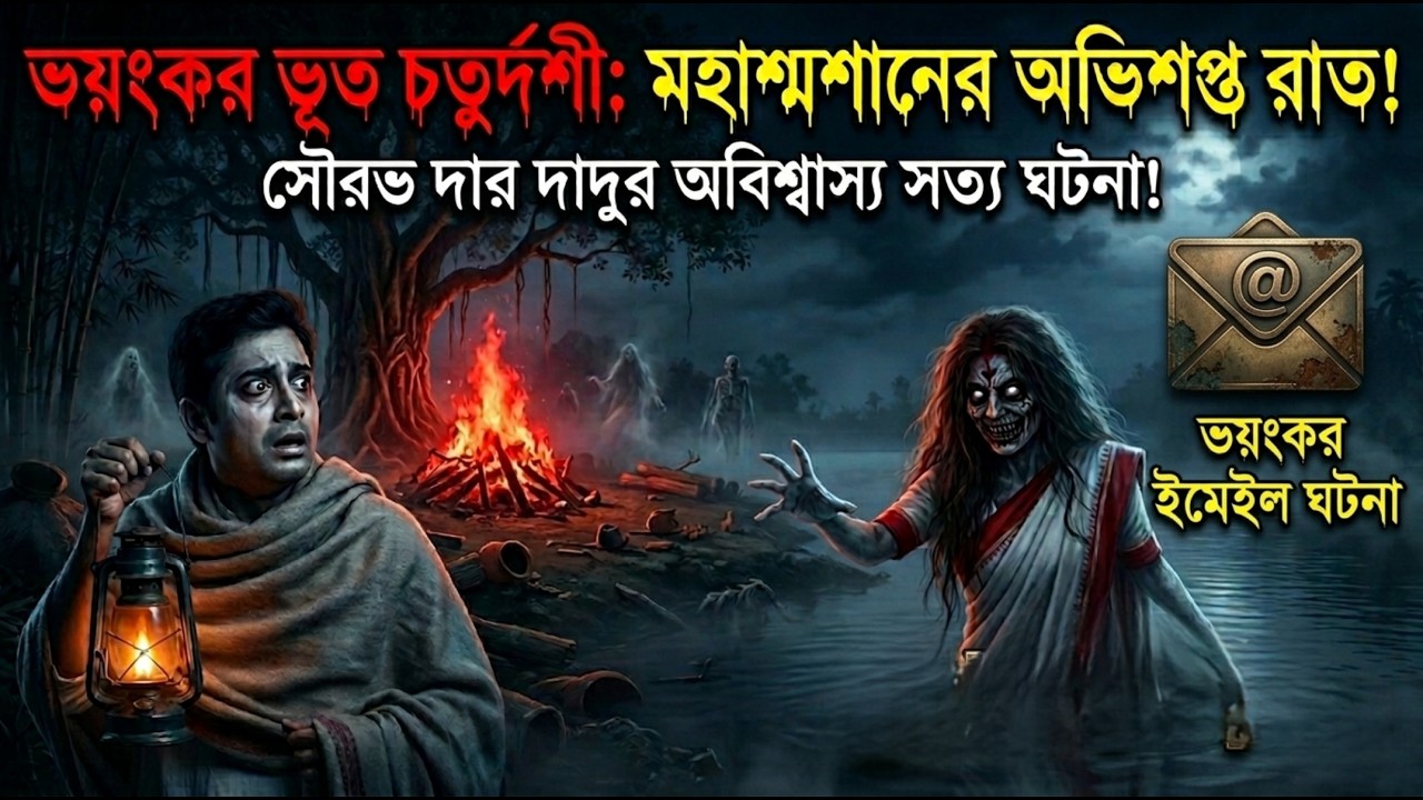 রাজবাড়ীর বুড়ো শিবতলার শ্মশানে ভূত চতুর্দশীর রাতে দাদুর যে অভিজ্ঞতা, তিনি আর ঘর থেকে বের হননি।