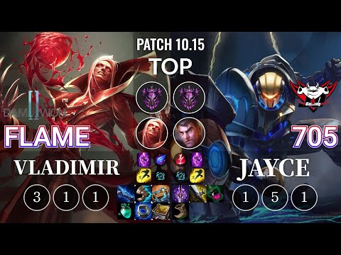 DWG Flame Vladimir vs JDG 705 Jayce Top - KR Patch 10.15