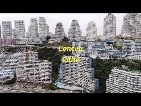 Concon city and beach in Chile