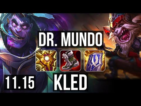 DR. MUNDO vs KLED (TOP) | Rank 6 Mundo, 3/1/5 | EUW Grandmaster | v11.15