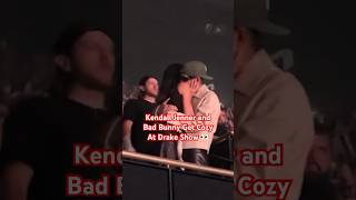 #KendallJenner and #BadBunny got handsy at the #Drake concert 👀