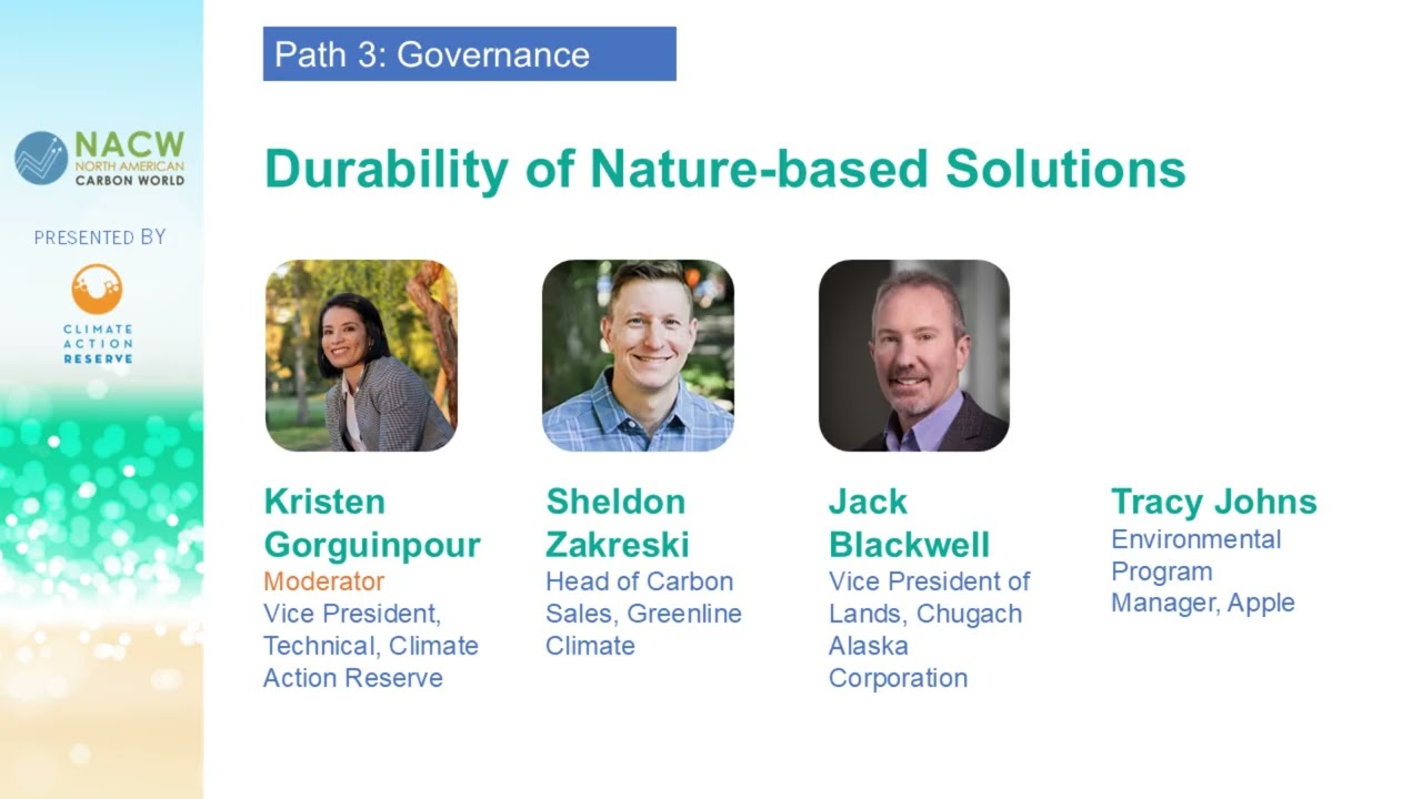 NACW 2026 - Path 3: Durability of Nature based Solutions