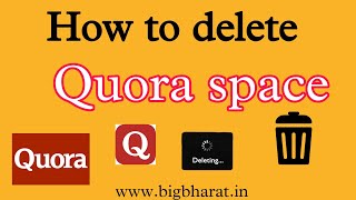 How to Delete Quora space | How to disable Quora space #Quora#disable #delete #space #account#create