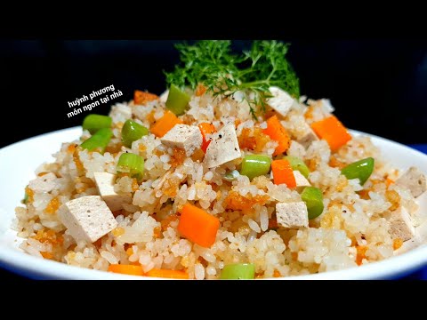 Cơm chiên chay | Cách chiên cơm chay giòn ngon tại nhà | món chay | vegan recipes