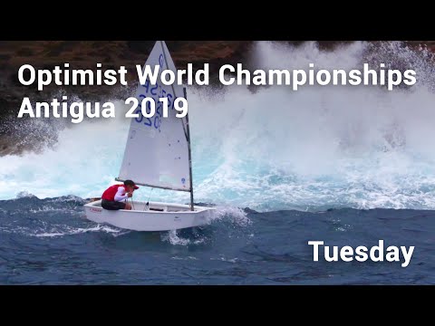 Optimist World Championships, Antigua 2019. Windy Tuesday!