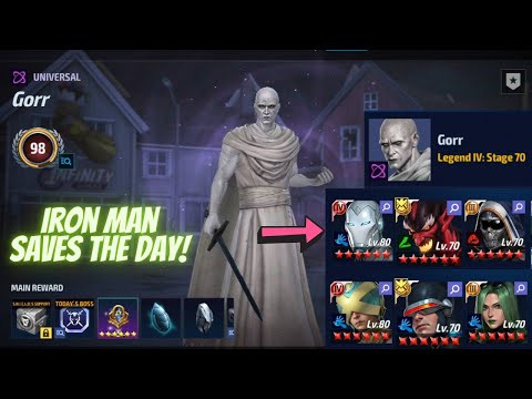 T4 PROFESSOR X & T4 SUPERIOR IRON MAN vs GORR STAGE 69 & 70! - Marvel Future Fight