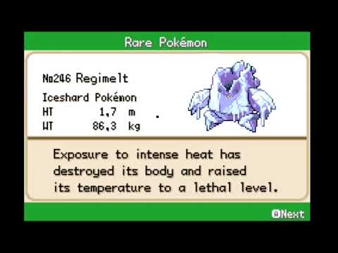Dead regitrio pokédex (Pokémon insurgence)