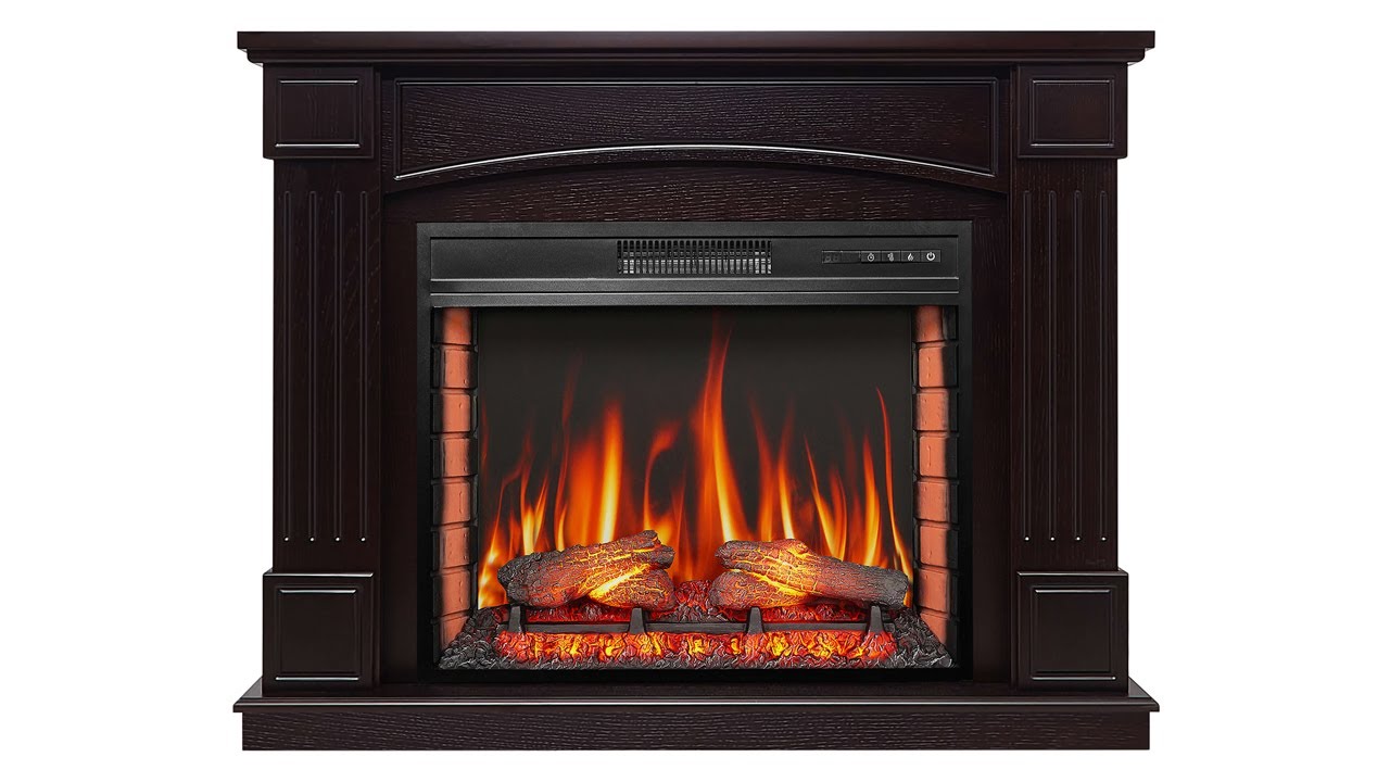 Камінокомплект ArtiFlame Boston AF28S горіх з обігрівом і звуком горіння вогню
