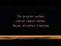 The Comedy Network 2005 Mature Subject Matter Viewer Advisory