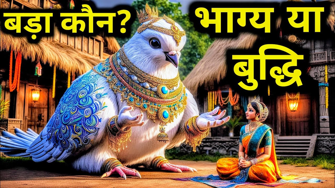 कबूतर ने बताया, भाग्य और बुद्धि में बड़ा कौन है। A life changing motivational story_Storian safar