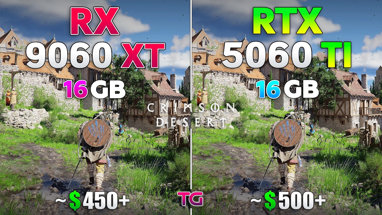 Crimson Desert : RTX 5060 Ti vs RX 9060 XT | 1080p | 1440p | 4K |