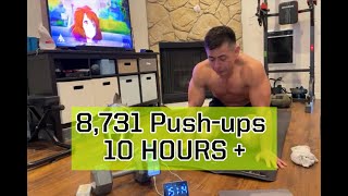 10+ HOURS of Pushups (8,731 Total)