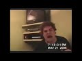 Scared Man Punches The Monitor Green Screen Masked Clip