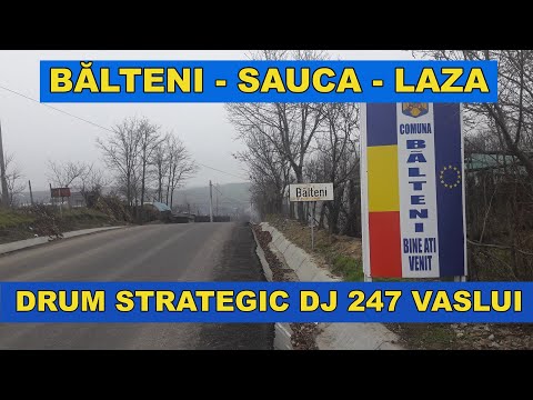 Drum strategic Balteni - Balteni Deal - Bejenesti - Sauca - Laza pe DJ 247 Vaslui video dec. 2020