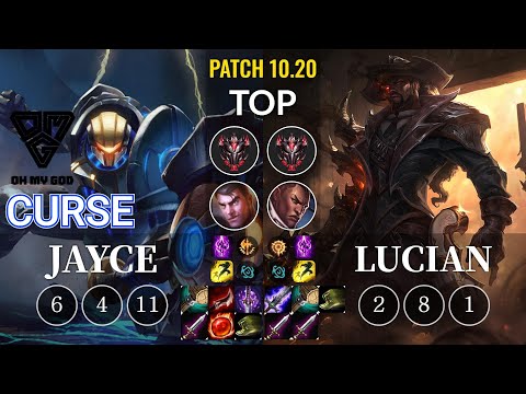 OMG Curse Jayce vs Lucian Top - KR Patch 10.20