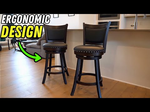 These Bar Stools are Made with Solid Rubber Wood and are Much More High End than I Thought!