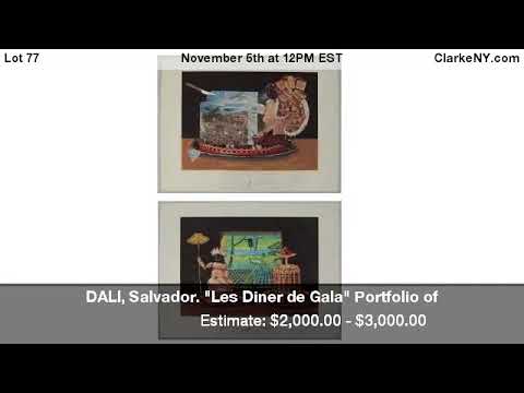 DALI, Salvador. "Les Diner de Gala" Portfolio of