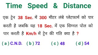 Time Speed & Distance || धाँसू ट्रिक || RAILWAY, RRB, NTPC, RPF, ALP