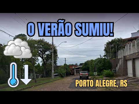 Dia cinzento e "frio" para a data em Porto Alegre, o verão desapareceu - 09/03/2026