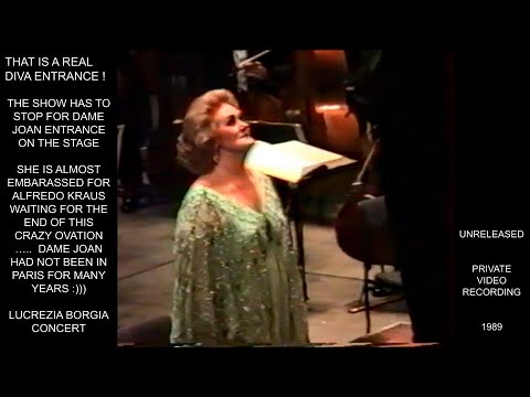 Pvt video of a  REAL DIVA ENTRANCE! J Sutherland STOPS THE SHOW for standing ovation in L Borgia  :)