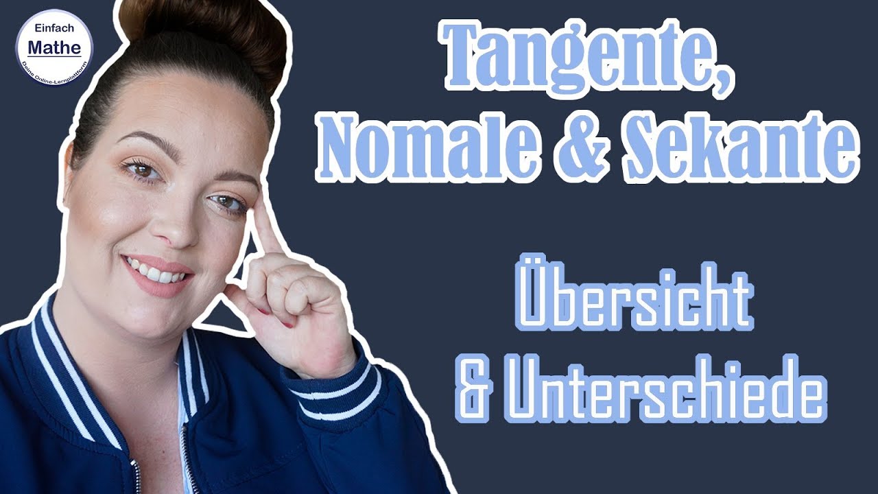Tangente, Normale und Sekante | Übersicht und Unterschiede by einfach mathe!
