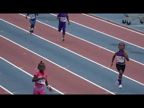 Girls 200m Dash 5-6 Year Old Heat 1 - 44th Annual Northwest Track and Field Classic 2019