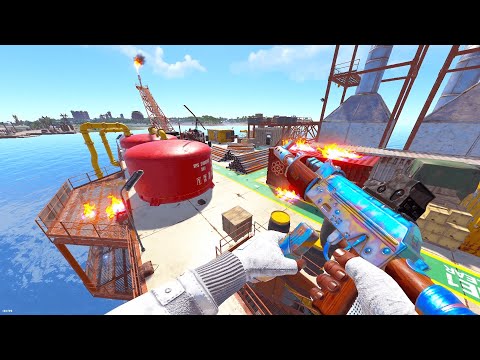 Solo Speedrunning a Raid Defence on 800 Pop - Rust