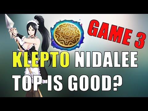 *GAME 3* KLEPTOMANCY NIDALEE TOP DESTROYING RANKED! No Commentary | League of Legends