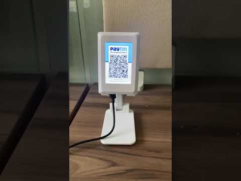 Plastic all-in-one qr display. 3.5 inch static qr code image...