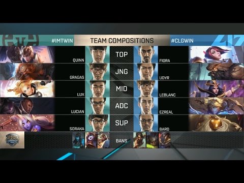 IMT vs CLG Highlights - IMMORTALS vs COUNTER LOGIC GAMING - NA LCS Week 7 - SPRING 2016