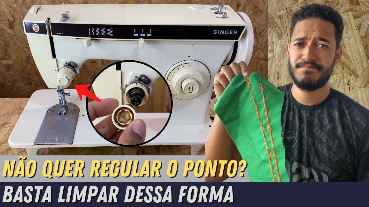Máquina não quer regular o ponto aprenda limpar o tensor e resolva esse problema - tensor da singer